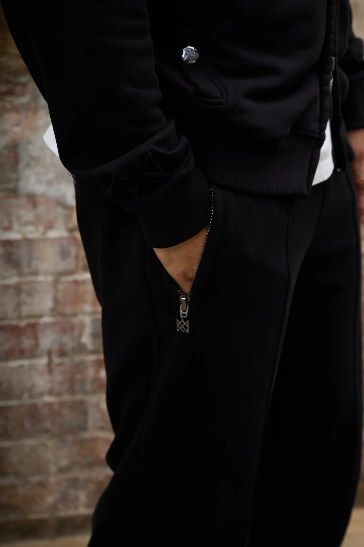 Prince Split Hem Sweatpants - Black