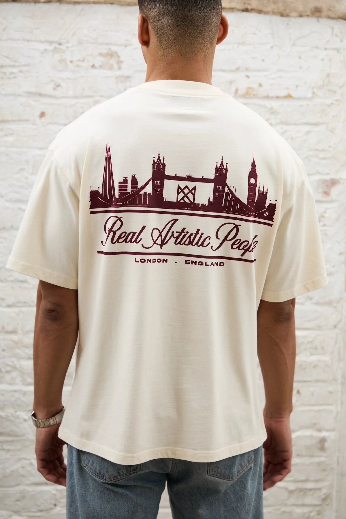 London Skyline Heavyweight T-Shirt - Off White