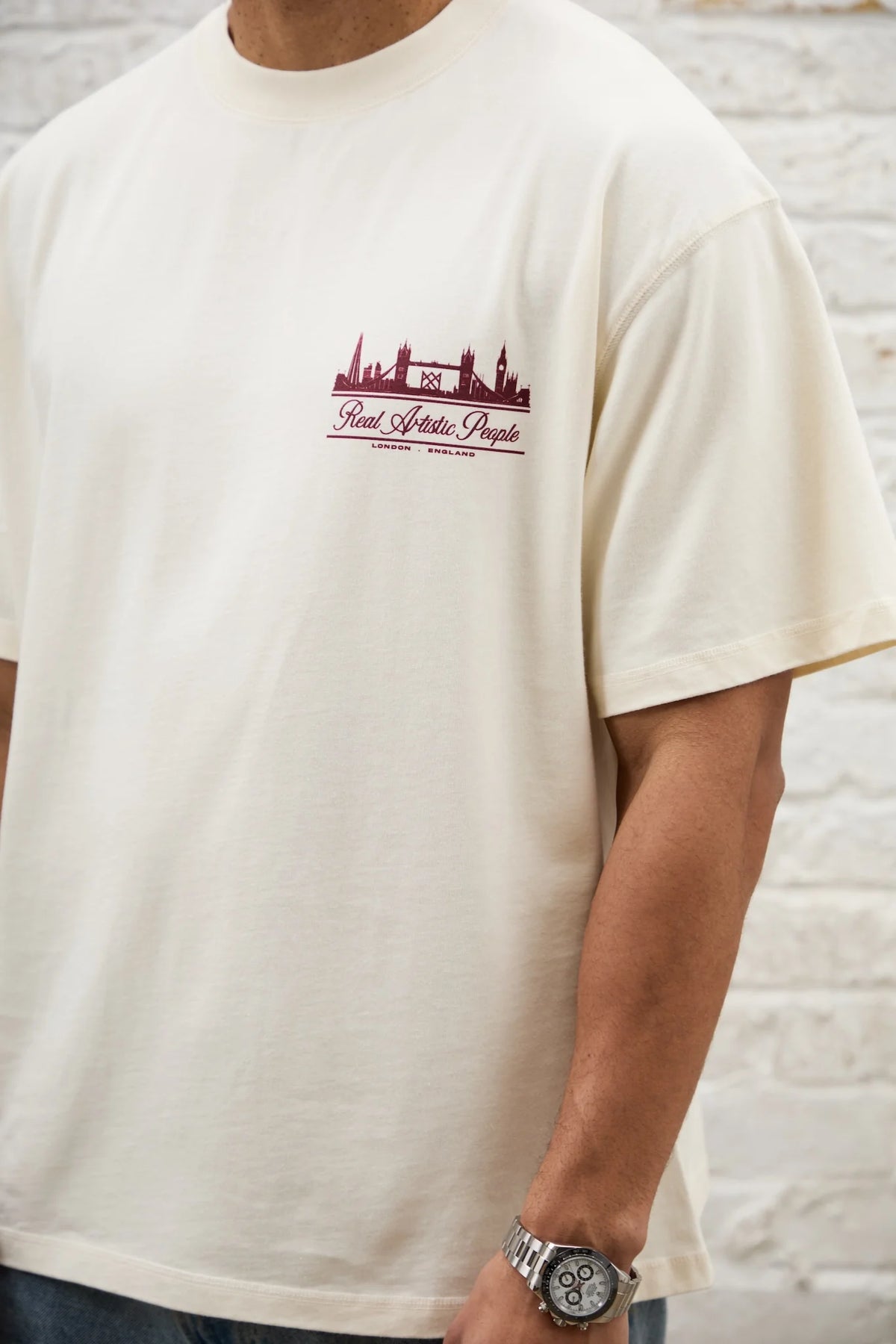 London Skyline Heavyweight T-Shirt - Off White