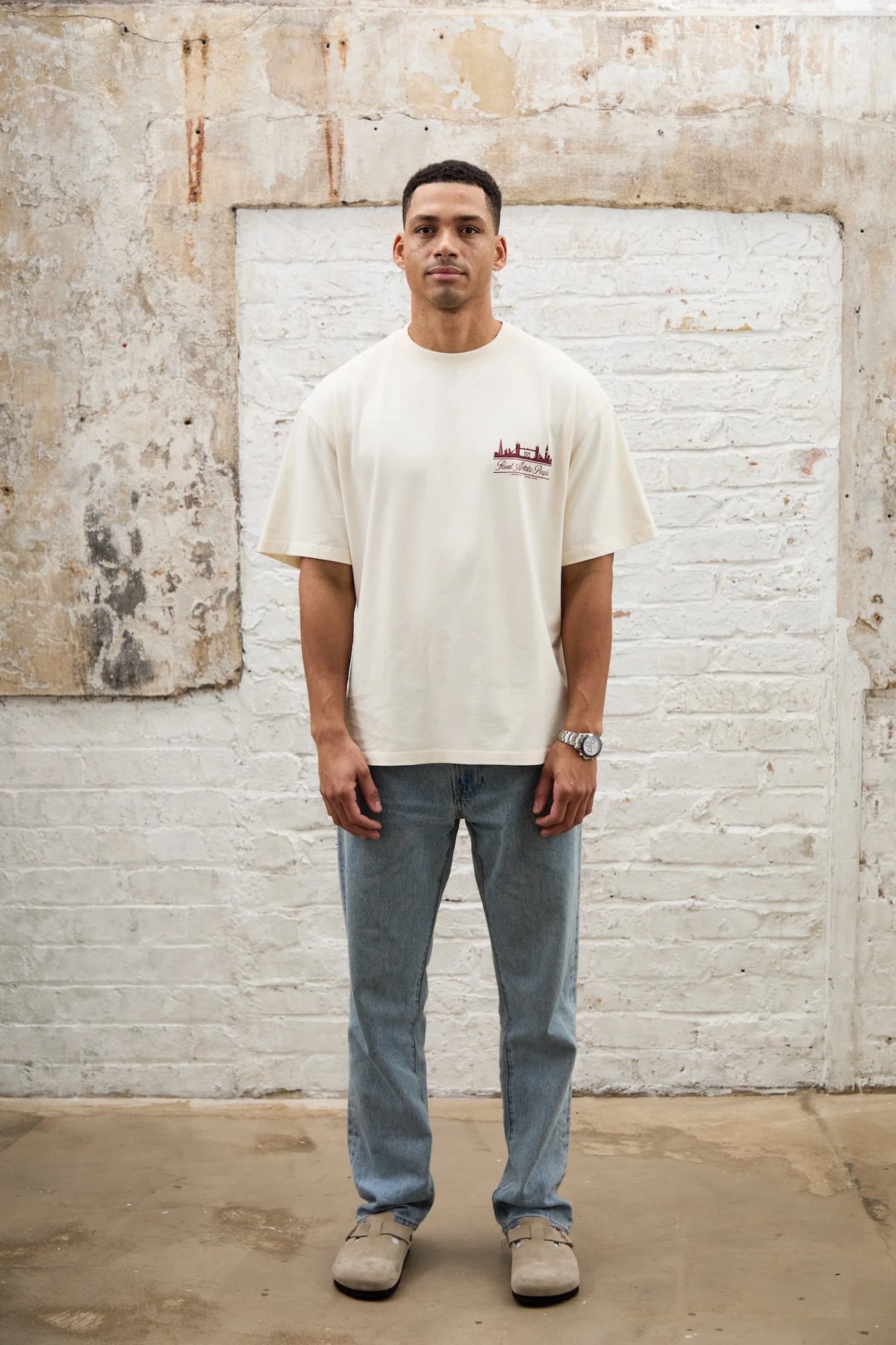 London Skyline Heavyweight T-Shirt - Off White