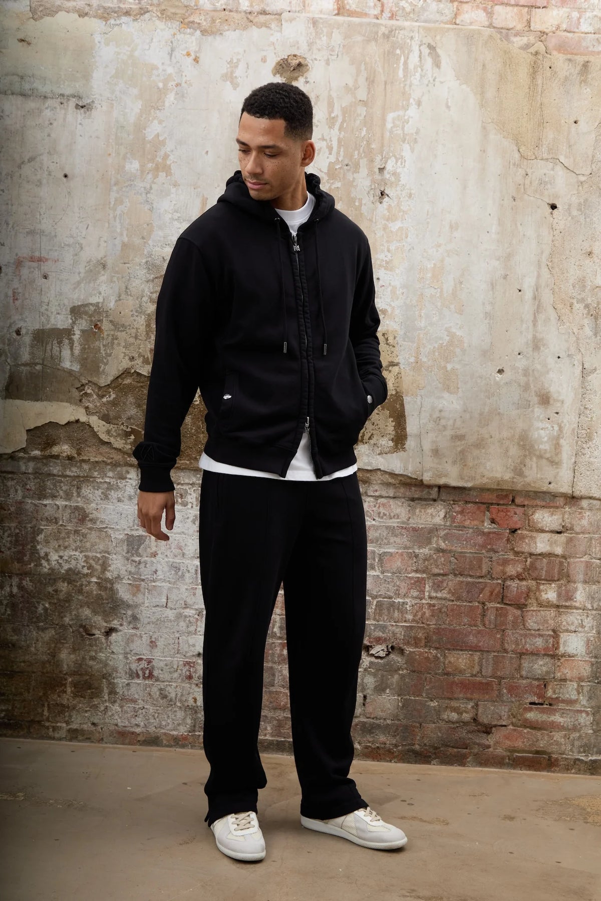 Prince Zip Through Hoodie - Black