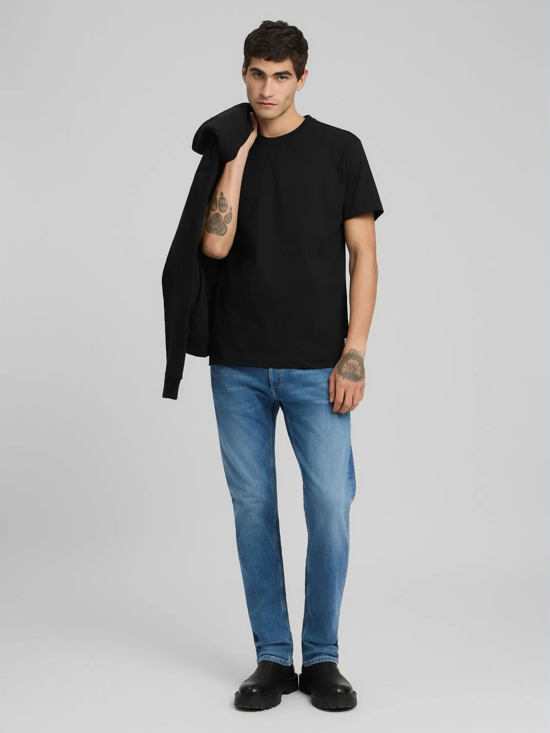 Heavyweight Cotton Jersey T-Shirt - Black