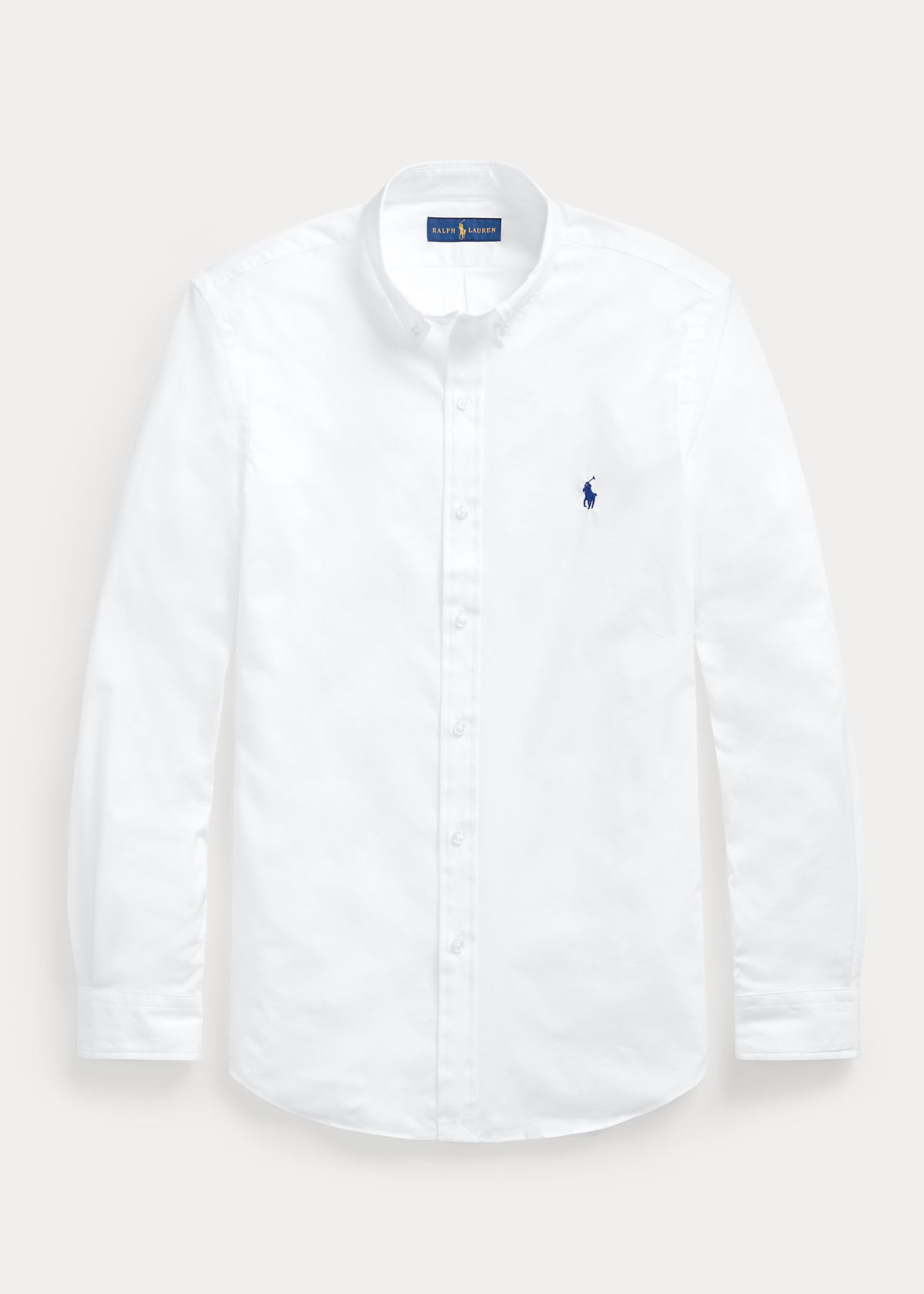 Slim Fit Stretch Poplin Shirt - White