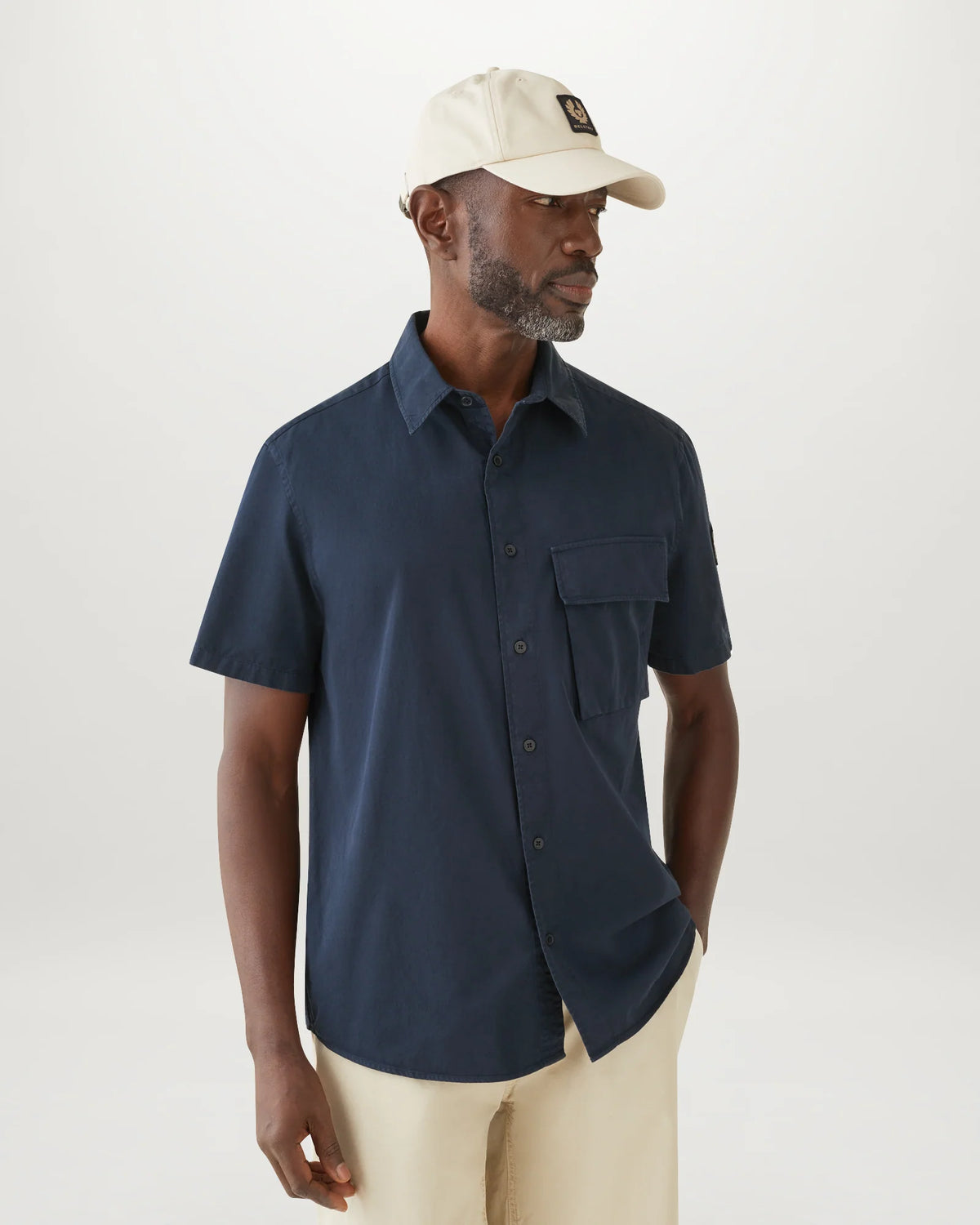 Scale Short Sleeved Shirt - Navy