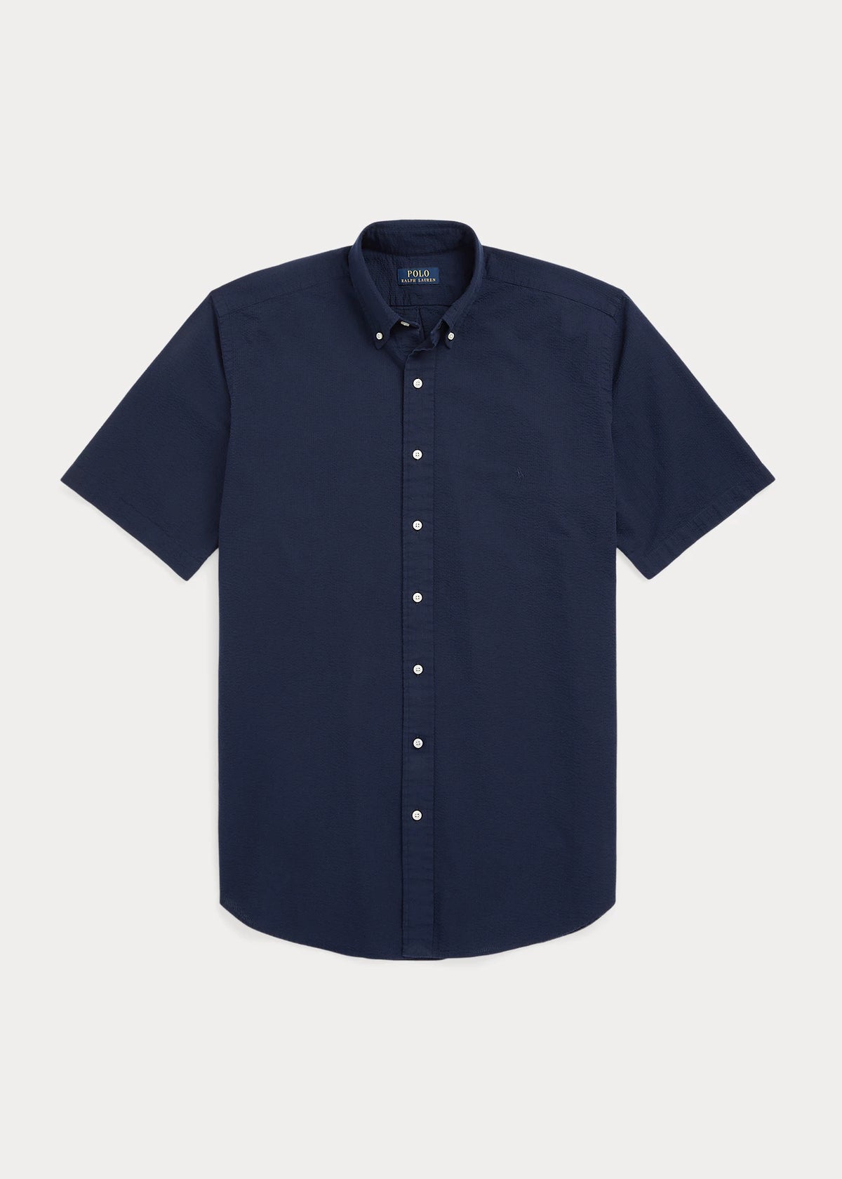 Seersucker Short Sleeve Shirt - Navy