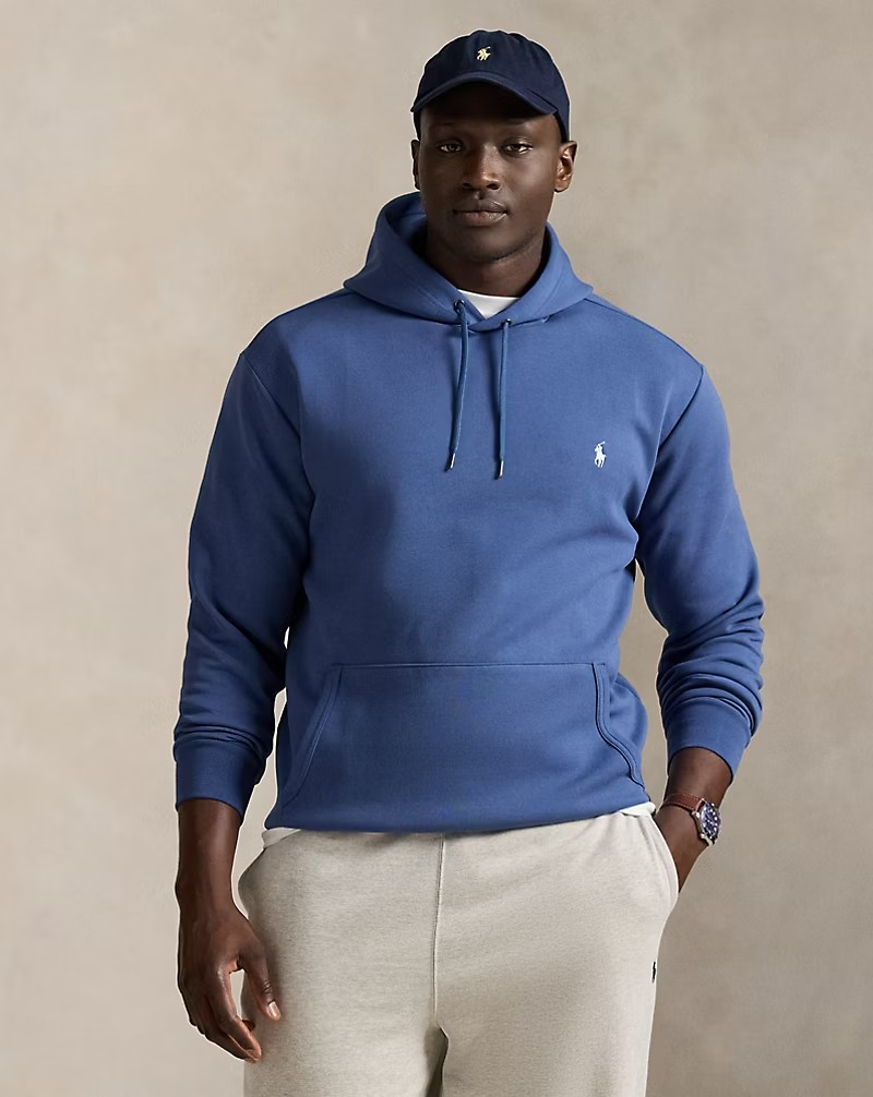 Double Knit Overhead Hoodie - Blue