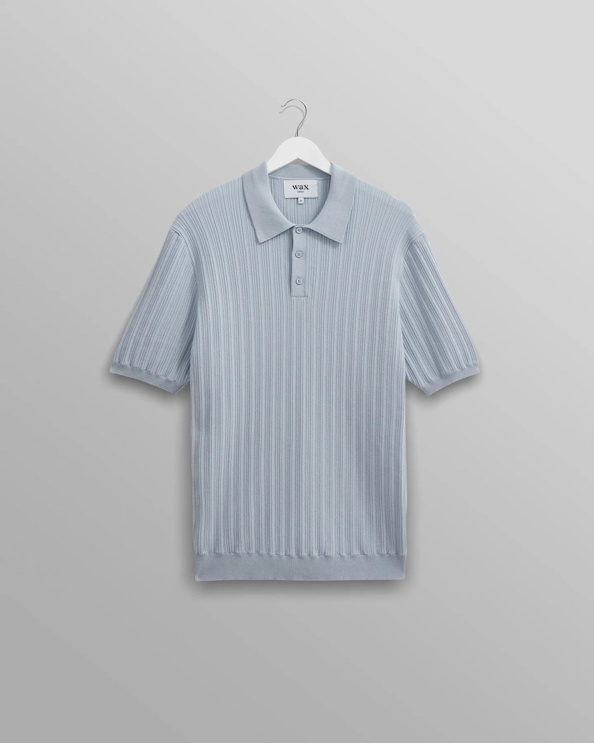 Naples Knitted Polo - Sky Blue