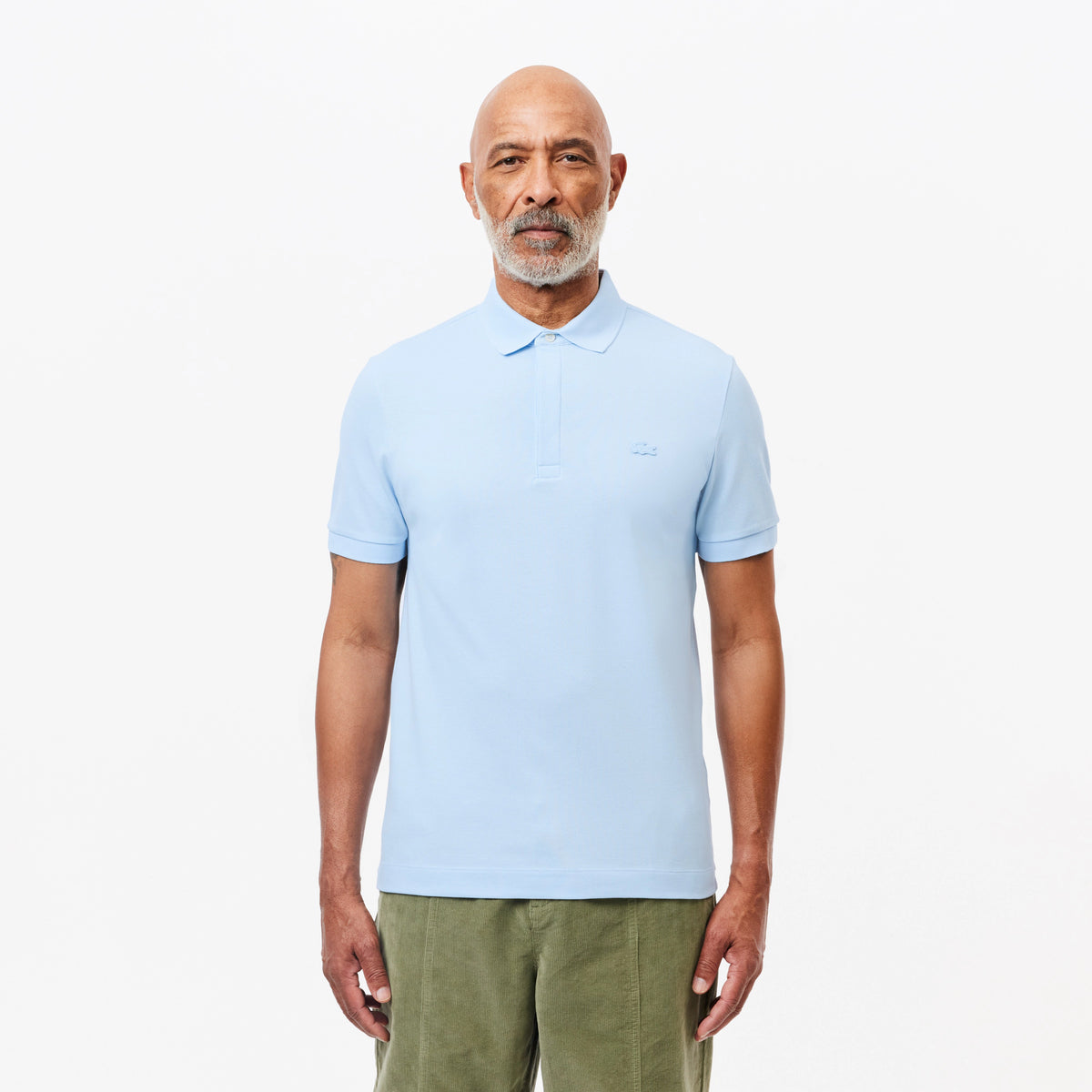 Regular Fit Stretch Cotton Paris Polo - Sky