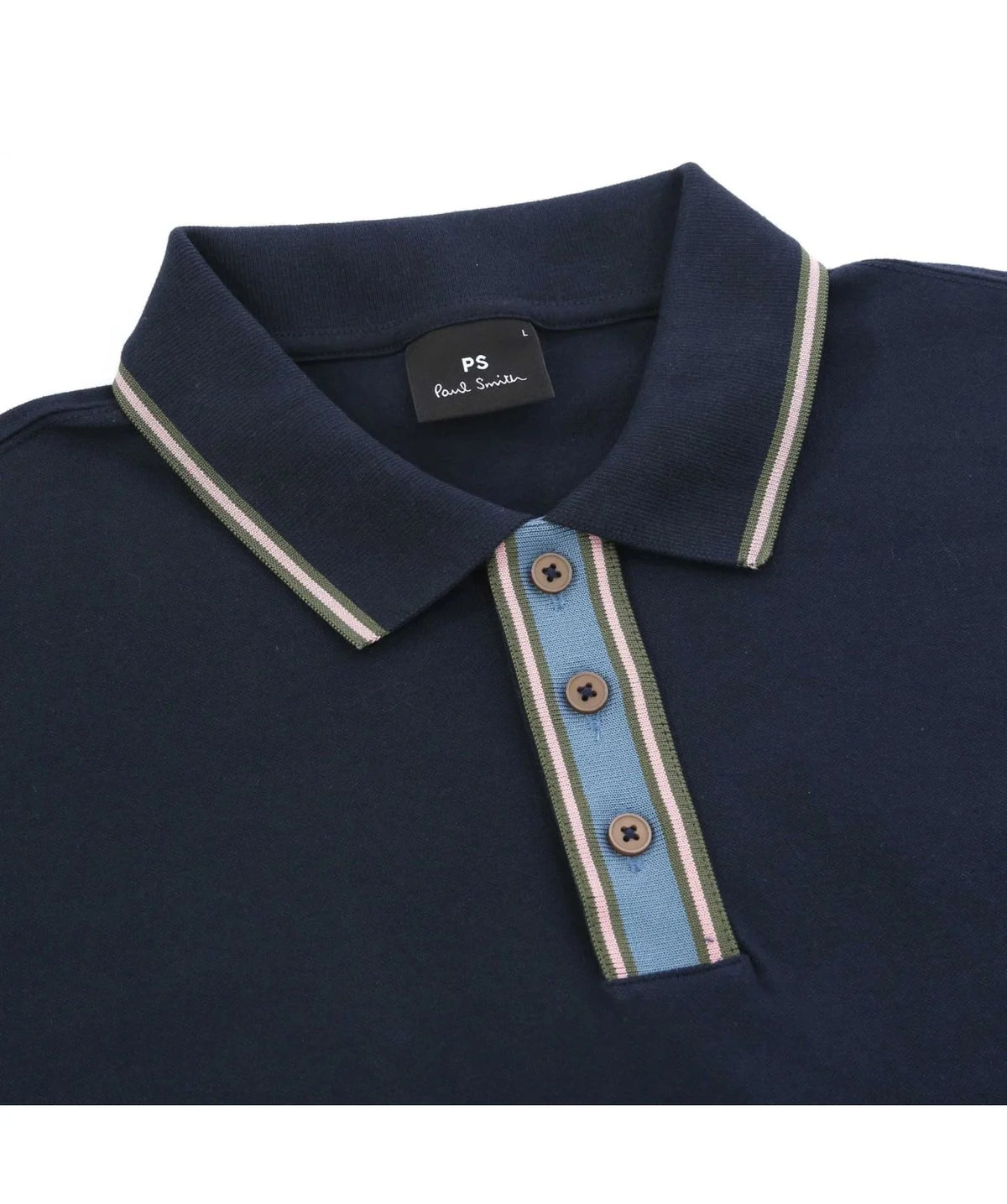 Stretch Mesh Tipped Polo - Navy