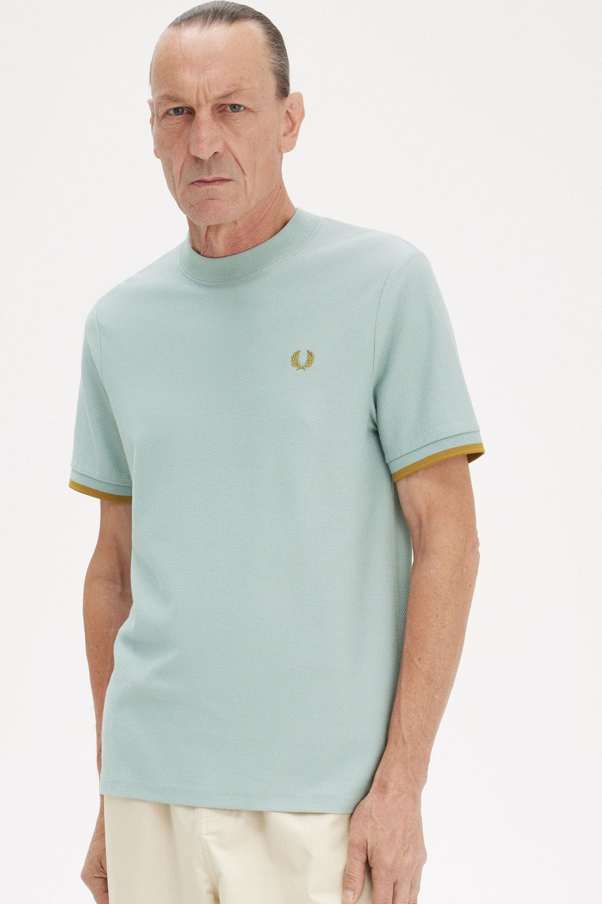 Tipped Cuff Piqué T-Shirt - Teal