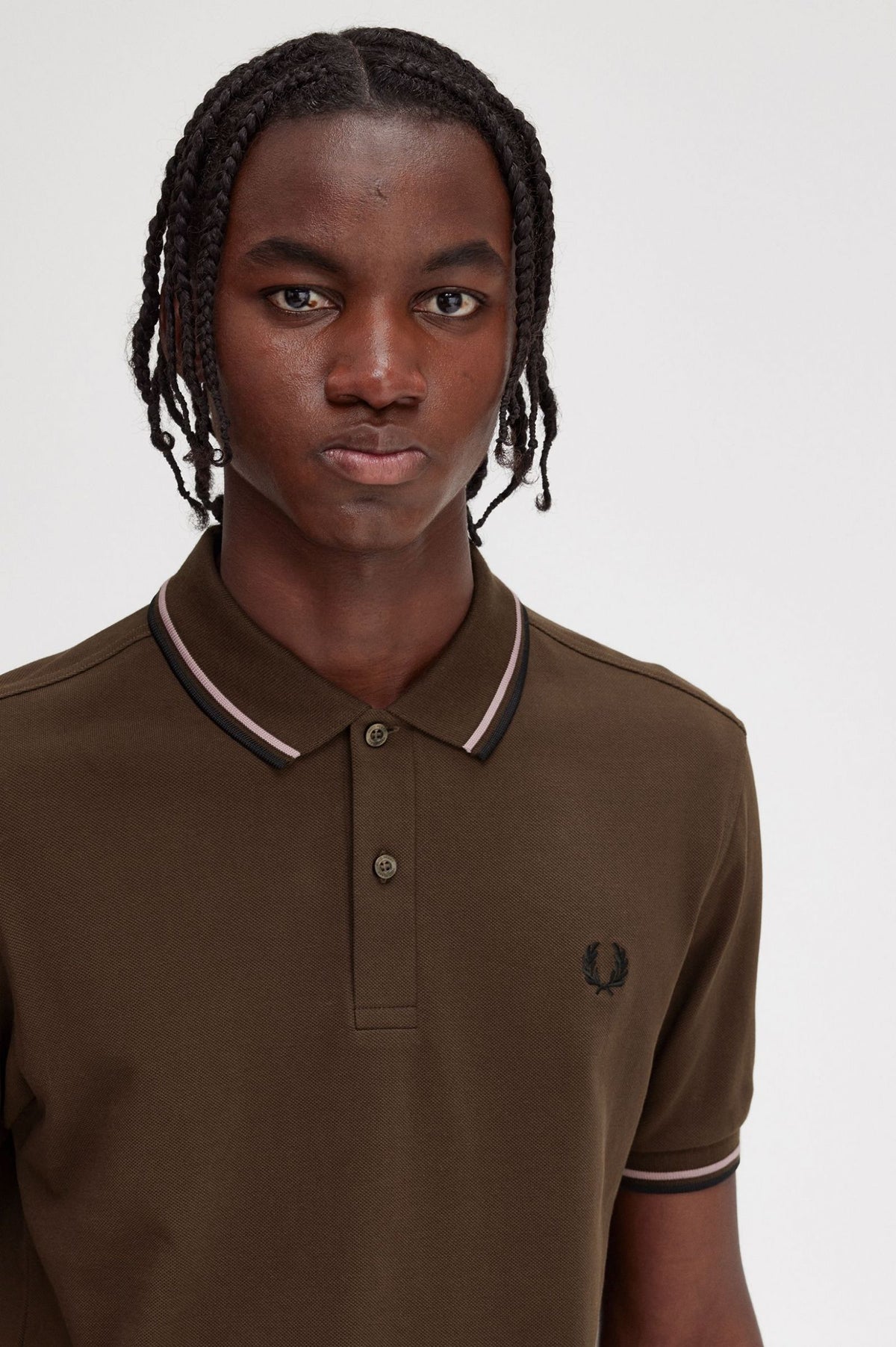 M3600 Tipped Polo - Brown