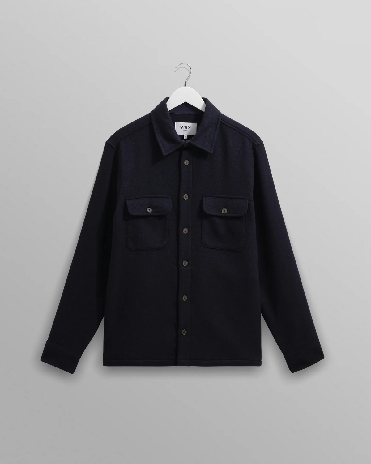 Lomond Heavy Wool Overshirt - Navy