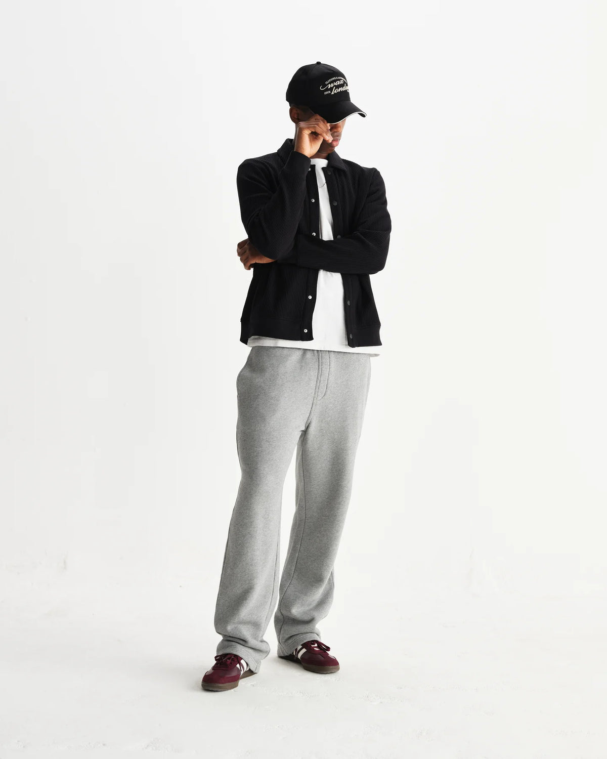 Hays Structured Waffle Overshirt - Black