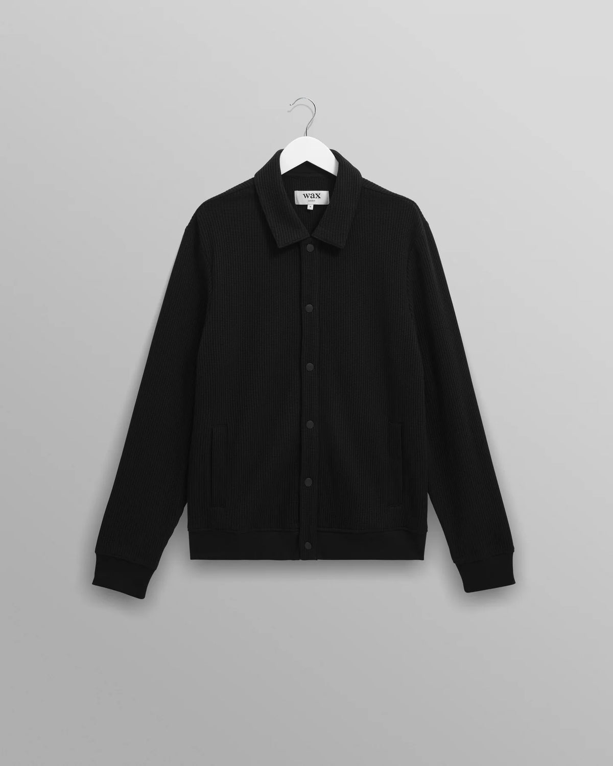 Hays Structured Waffle Overshirt - Black