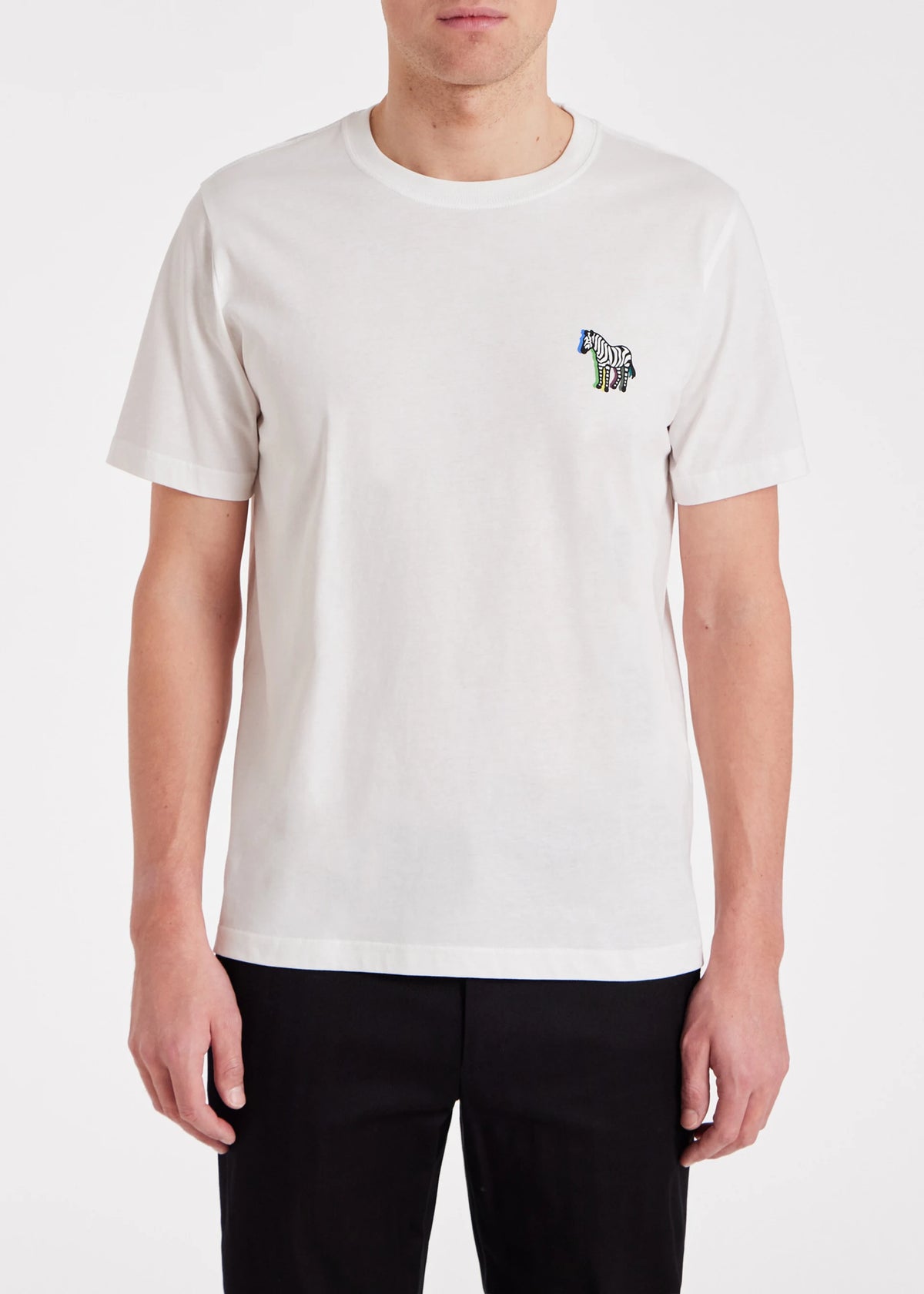 &#39;3D Zebra&#39; Print T-Shirt - White