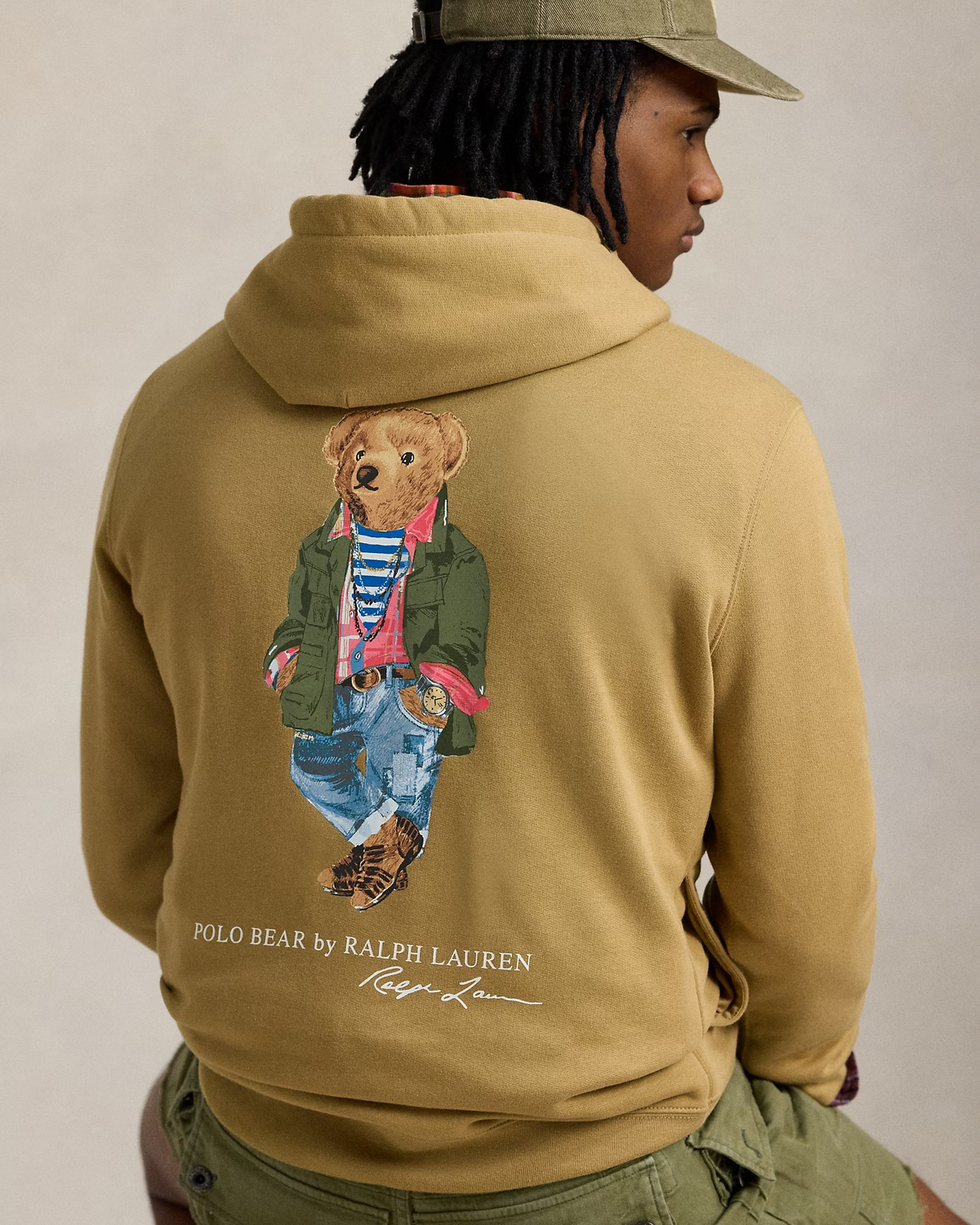 Back Logo Polo Bear Fleece - Tan