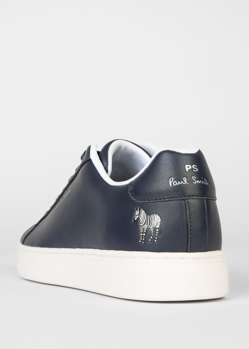 Leather Rex Trainers - Navy