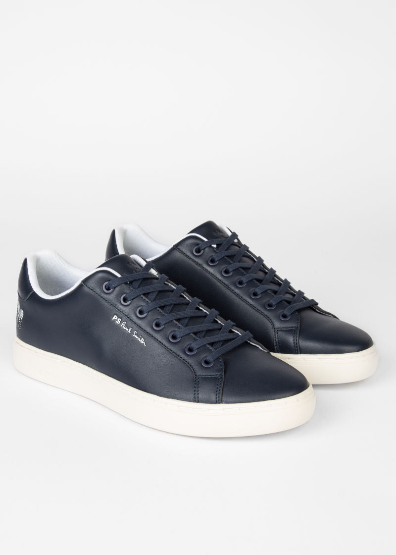 Leather Rex Trainers - Navy